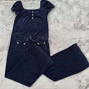 Juicy Couture Navy Jumpsuit with Button Detail